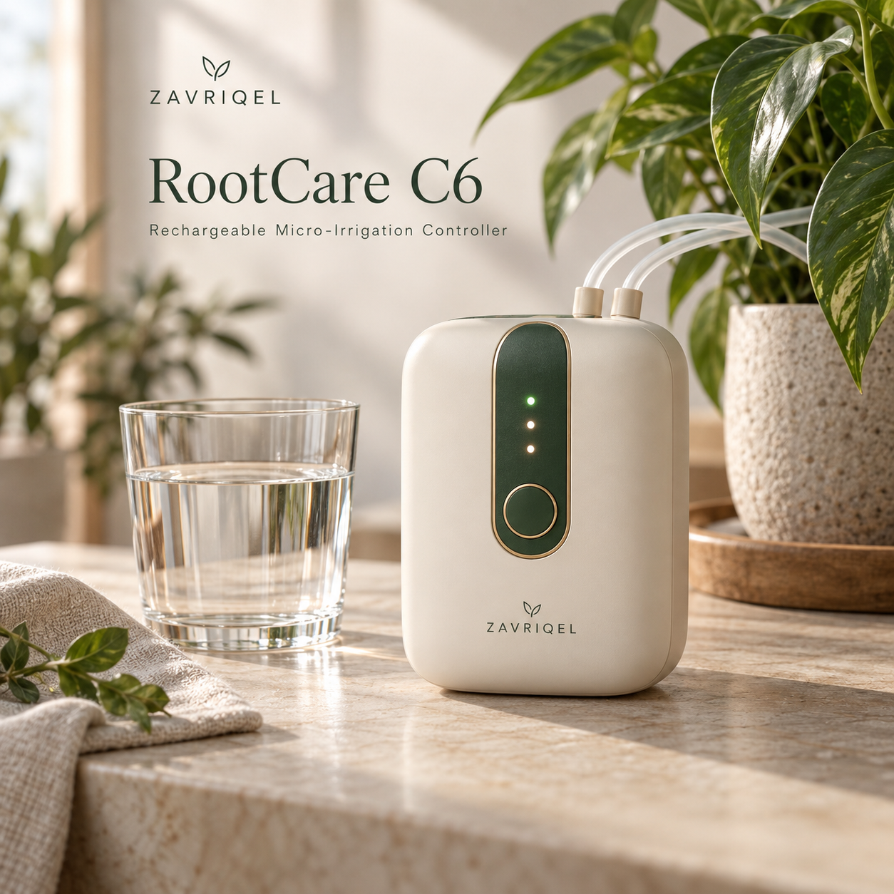 ZAVRIQEL RootCare C6 Rechargeable Micro-Irrigation Controller
